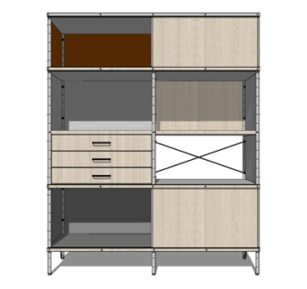 工业风储物柜su模型