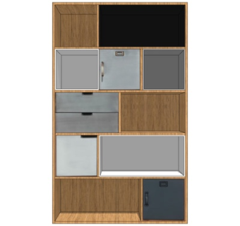 工业风装饰柜su模型