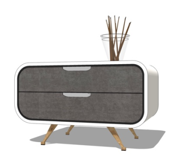 现代斗柜su模型