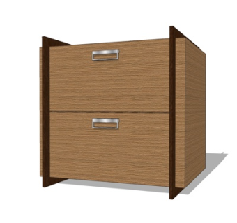 新中式边柜su模型