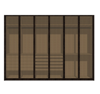 现代衣柜su模型