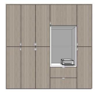 新中式衣柜su模型