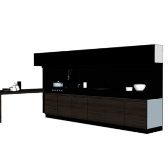 现代橱柜su模型