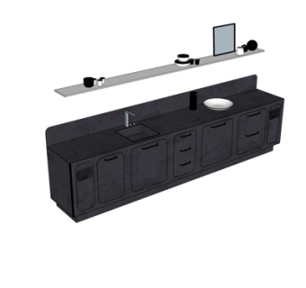 工业风橱柜su模型