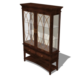 美式酒柜su模型