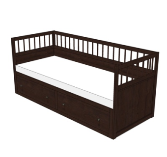 新中式双人沙发su模型