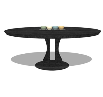 美式餐桌su模型