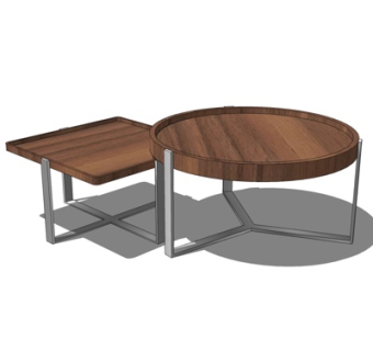 现代茶几su模型