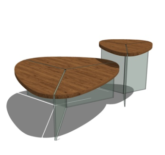 现代茶几su模型