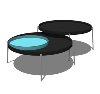 现代茶几su模型