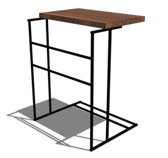 现代小书桌su模型