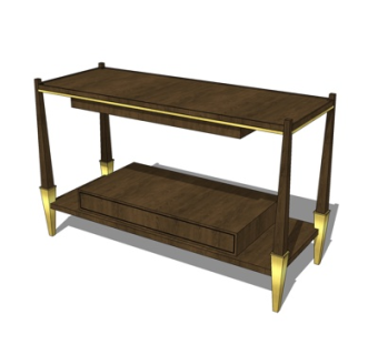 新中式案台su模型