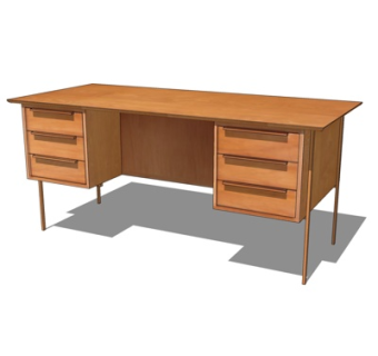 现代书桌su模型