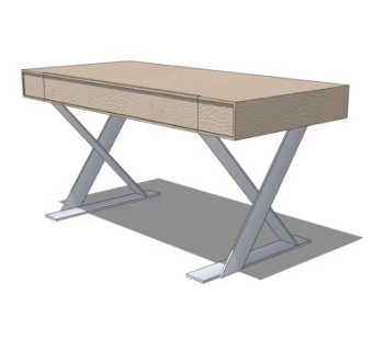 现代书桌su模型