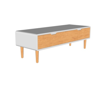 北欧电视柜su模型