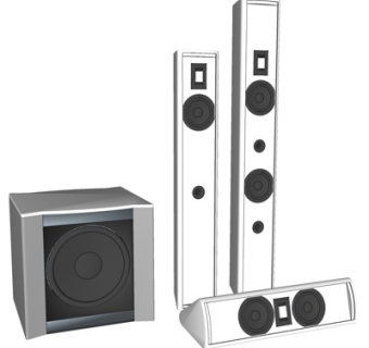 现代音响设备su模型