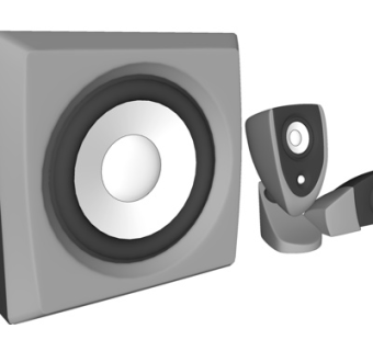 现代音响设备su模型