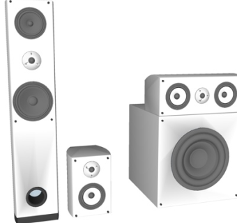 现代音响设备su模型