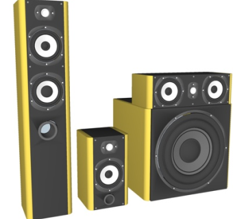 现代音响设备su模型