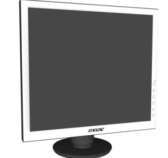 现代电脑显示器su模型