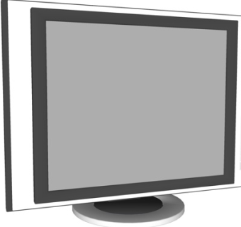 现代电脑显示器su模型
