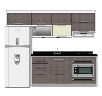 现代橱柜su模型