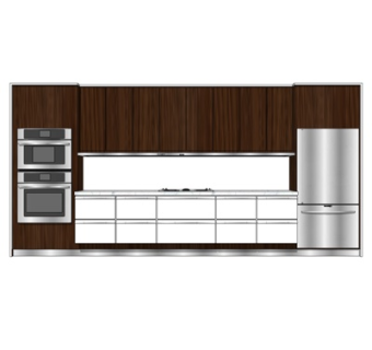 现代橱柜su模型