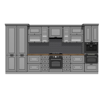 美式橱柜su模型