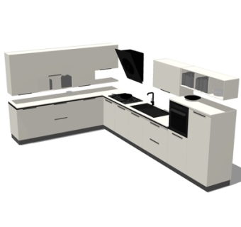 现代橱柜su模型