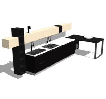 现代橱柜su模型
