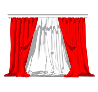 现代窗帘su模型