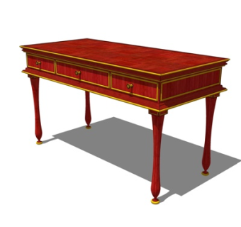 欧式书桌su模型