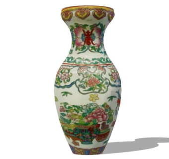 中式花瓶su模型