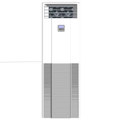 现代立式空调su模型