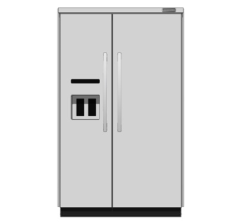 现代双门冰箱su模型