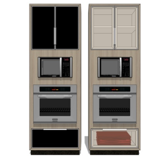 现代烤箱微波炉su模型