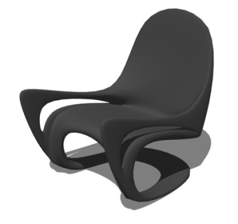 现代休闲椅su模型