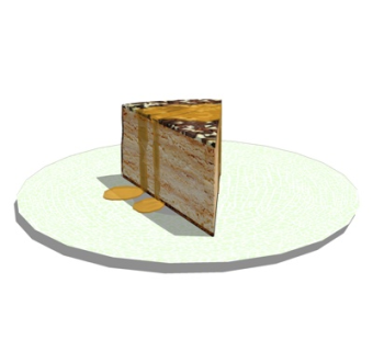 现代蛋糕su模型