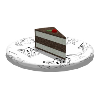 现代蛋糕su模型