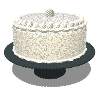 现代蛋糕su模型