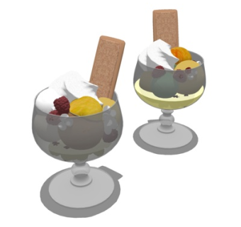 现代雪糕su模型