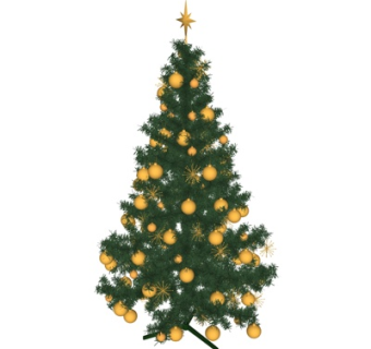 现代圣诞树su模型