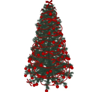 现代圣诞树su模型