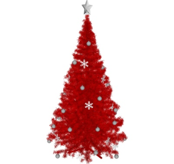 现代圣诞树su模型