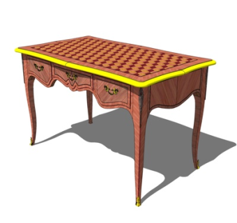 欧式书桌su模型