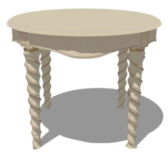 欧式圆几su模型