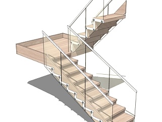 <em>新中式</em>楼梯su模型