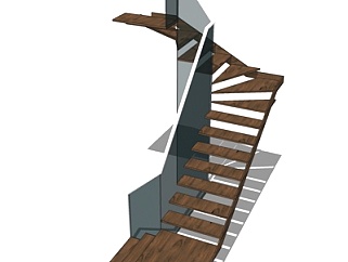 新中式<em>楼梯</em>su模型