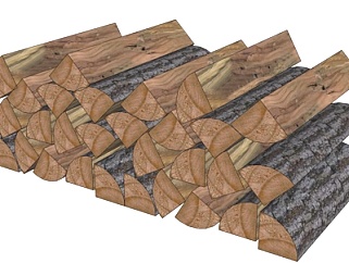 现代木材su模型