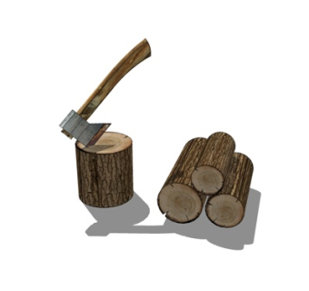 现代木材su模型